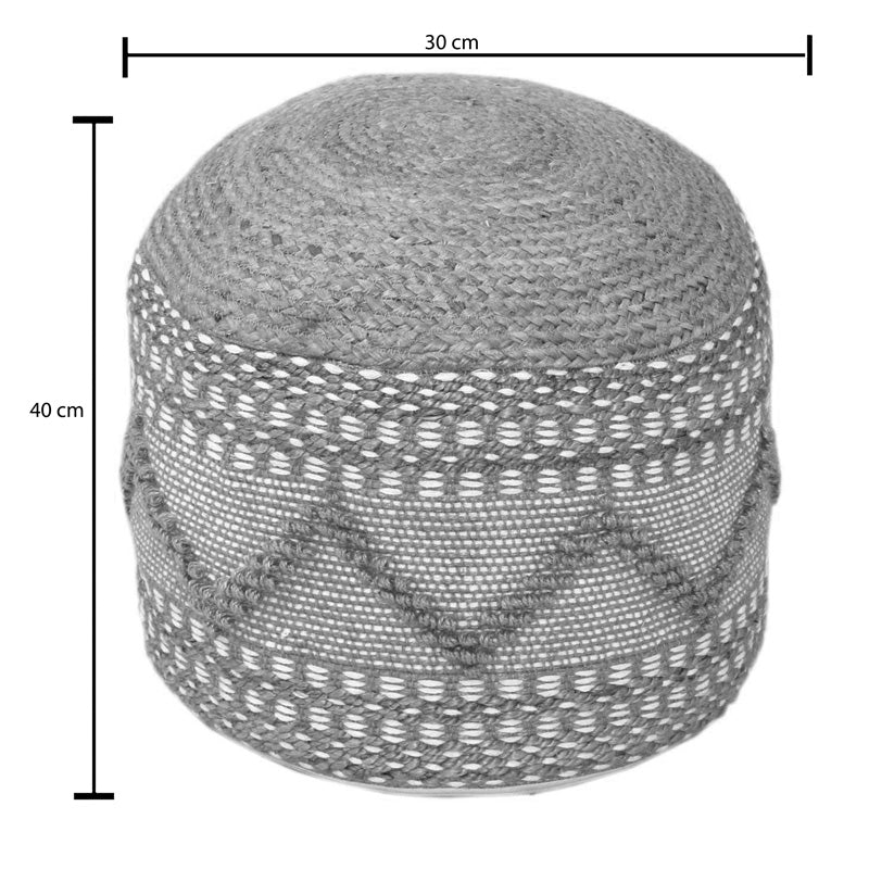 Σκαμπό-Πουφ Pallo Γιούτα-Βαμβάκι σε Φυσική Απόχρωση Φ40x30
