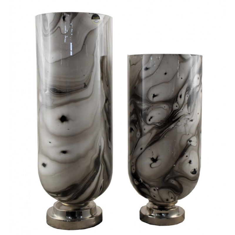 Διακοσμητικό Μάρμαρο/Γυάλινο Βάζο 15x15x43