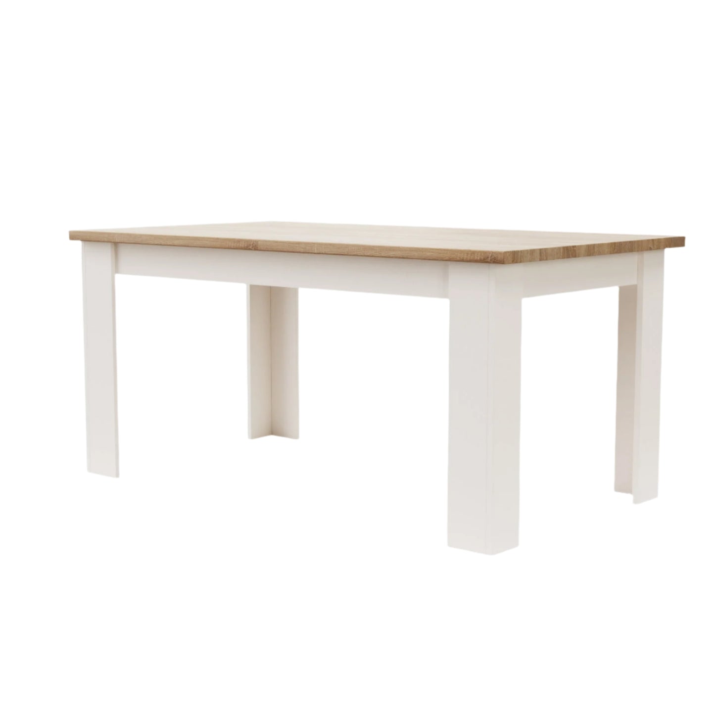 Τραπέζι Κουζίνας Verne Λευκό-Φυσικός Δρυς 161(210)x90.8x74.5