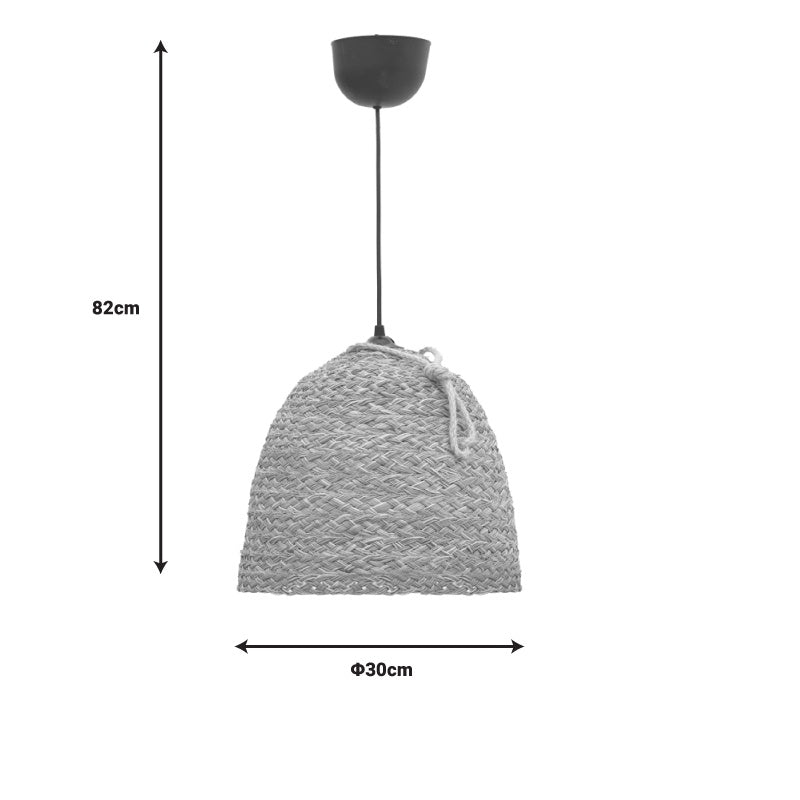 Φωτιστικό Οροφής Lamper Ψάθινο Φυσικό Φ30x82