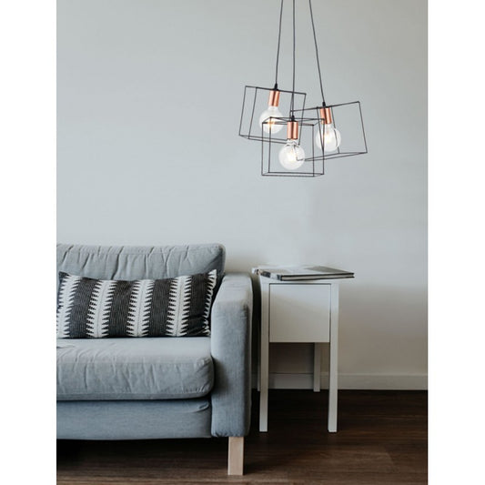 Φωτιστικό Πολύφωτο 3φ Μέταλλο Μαύρο Ε27