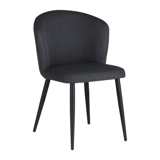 Καρέκλα Piyan Ανθρακί Ύφασμα- Πόδι Μαύρο Μέταλλο 55X58.5X80