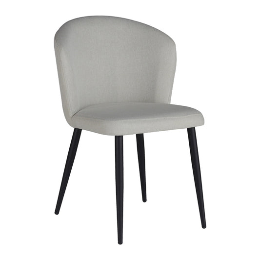 Καρέκλα Piyan Εκρού Ύφασμα- Πόδι Μαύρο Μέταλλο 55X58.5X80