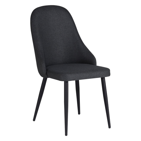 Καρέκλα Remis Ανθρακί Ύφασμα-Πόδι Μαύρο Μέταλλο 49X61X91