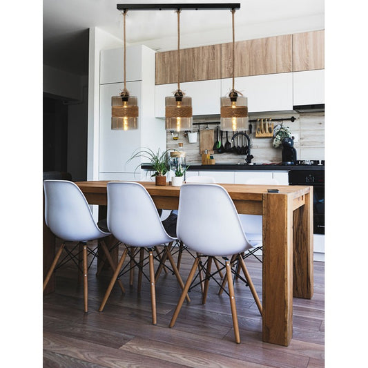 Φωτιστικό Πολύφωτο 3φ Μέταλλο Μαύρο/Γυαλί Ε27