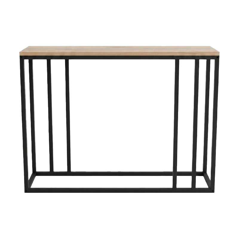 Κονσόλα Cansbia Oak με Μαύρο Μέταλλο 100x25x75