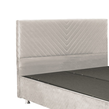 Κρεβάτι Rizko Διπλό Με Αποθηκευτικό Χώρο Κρεμ 160X200