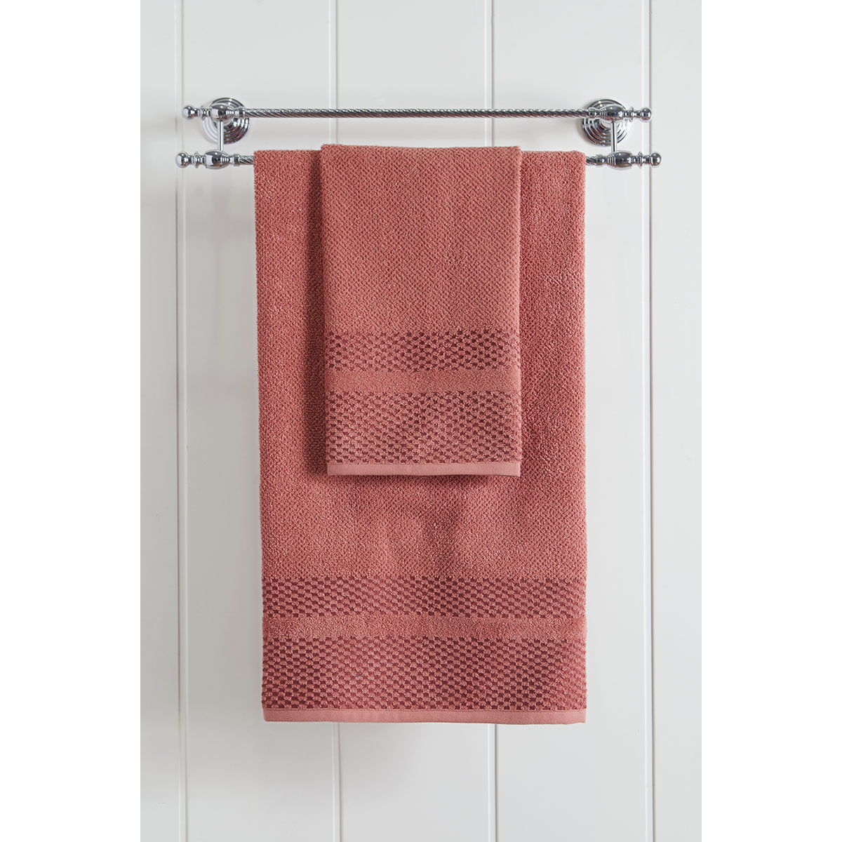 Πετσέτα Προσώπου Art 3228 50x90εκ Κεραμιδί