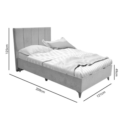 Κρεβάτι Μονό Dreamland Με Αποθηκευτικό Χώρο Σάπιο Μήλο Ύφασμα 120X200