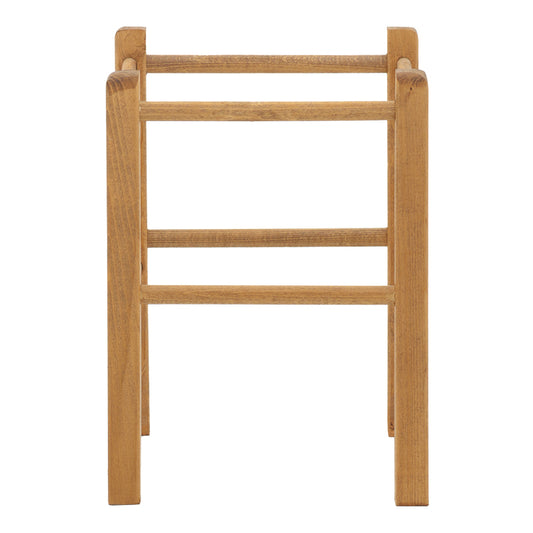 Σκαμπό Καφενείου Oligor Μασίφ Ξύλο Οξιάς Λούστρο Καρυδί 34x34x47