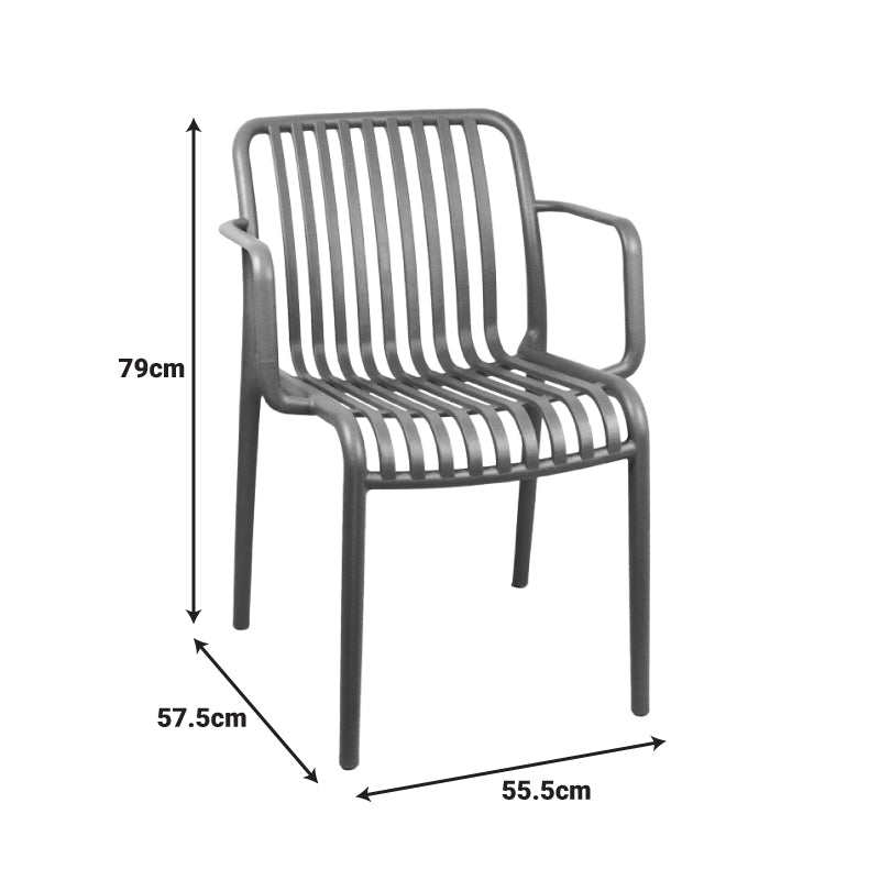 Πολυθρόνα Zoi PP σε Λευκή Απόχρωση 55.5x57.5x79