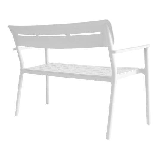 Cadrin 2-Seater Bench White PP 117x60x83
