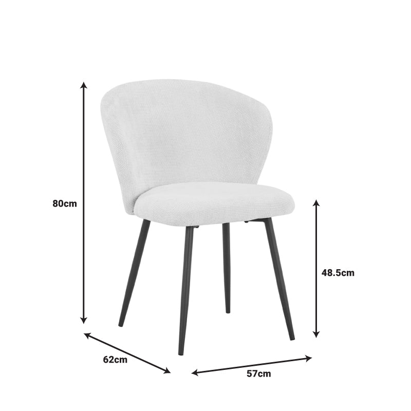 Καρέκλα Karg Καφέ Ύφασμα-Πόδι Μαύρο Μέταλλο 57x62x80