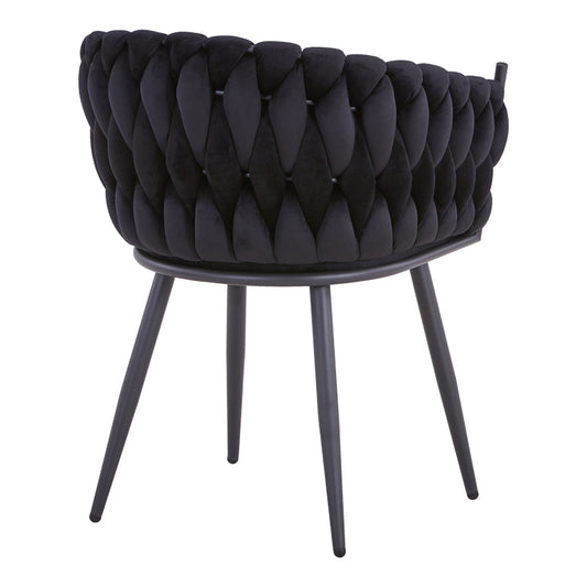 Πολυθρόνα Vivian Μαύρο Βελούδο-Πόδι Μαύρο Μέταλλο 61x55x80