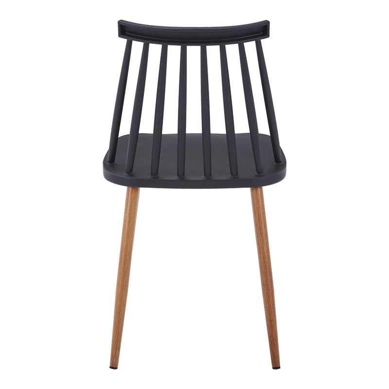 Καρέκλα Aurora I PP σε Μαύρη Απόχρωση-Πόδι Μεταλλικό Φυσικό 43x48x79