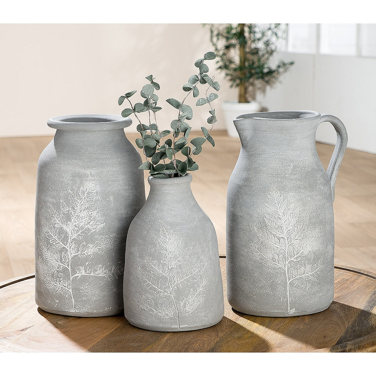 Βάζο Γκρι Κεραμικό Φ20x30