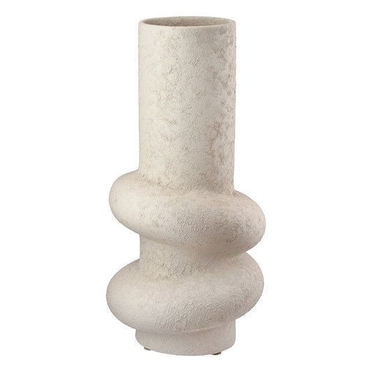 Βάζο "Ring" Κεραμικό Light Gray 15x15x31