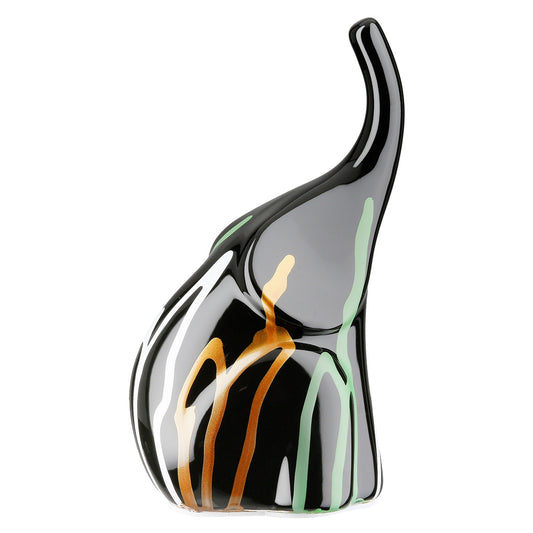 Figure Elephant Ceramic Black 12x8x19