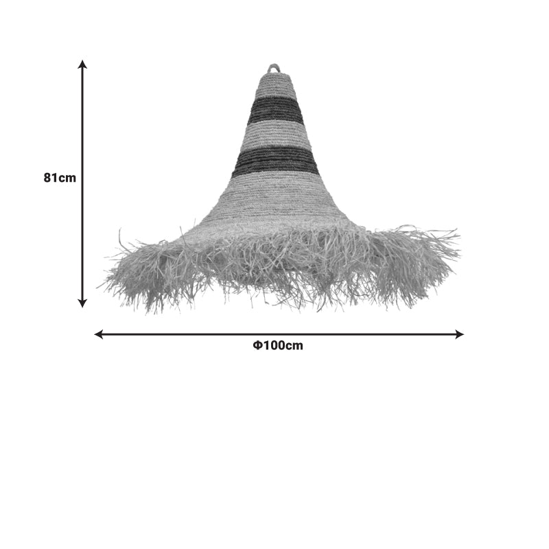 Φωτιστικό Οροφής Herbon Ψάθα σε Φυσική Απόχρωση 100x100x81