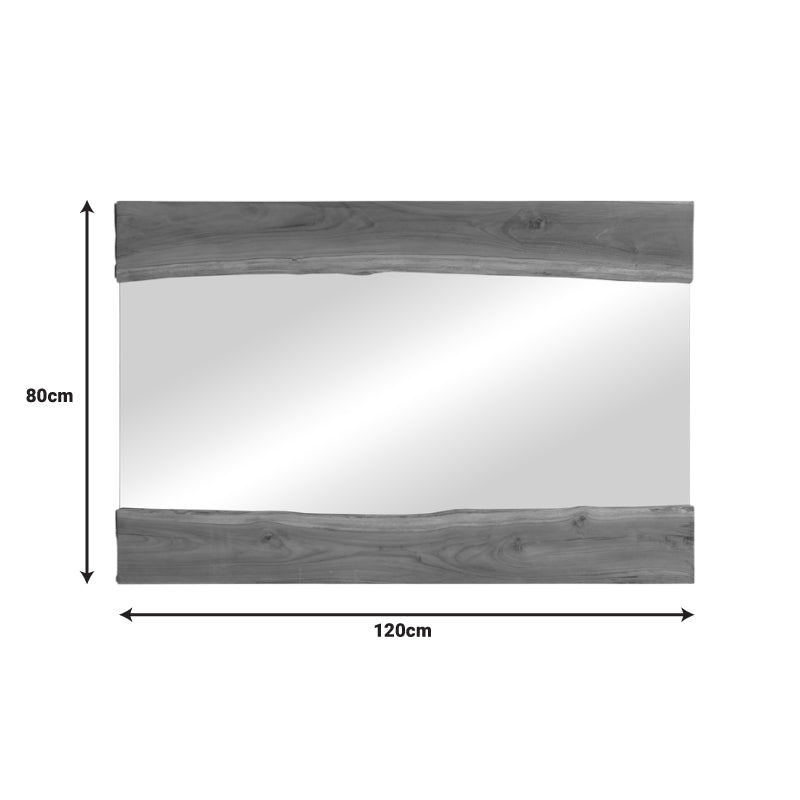 Καθρέπτης Riverine Teak Ξύλο σε Φυσική Απόχρωση 120x80x4