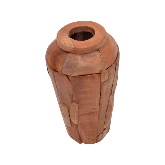 Διακοσμητικό Βάζο Archean Teak Ξύλο σε Φυσική Απόχρωση Φ30x60