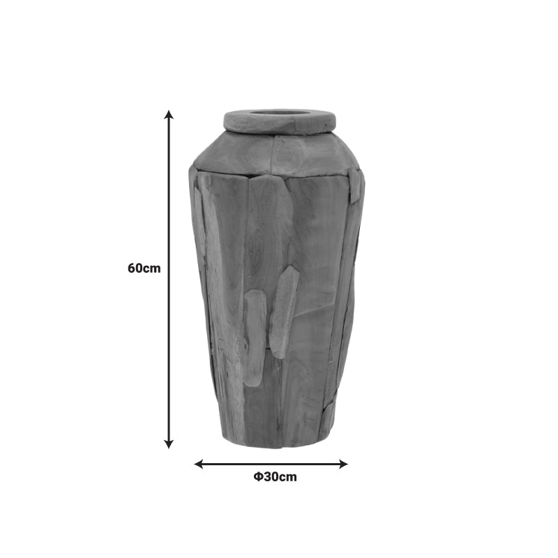 Διακοσμητικό Βάζο Archean Teak Ξύλο σε Φυσική Απόχρωση Φ30x60