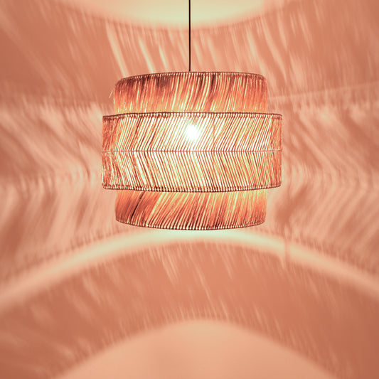 Φωτιστικό Οροφής Zeniole Abaca σε Φυσικό Χρώμα Φ60x50