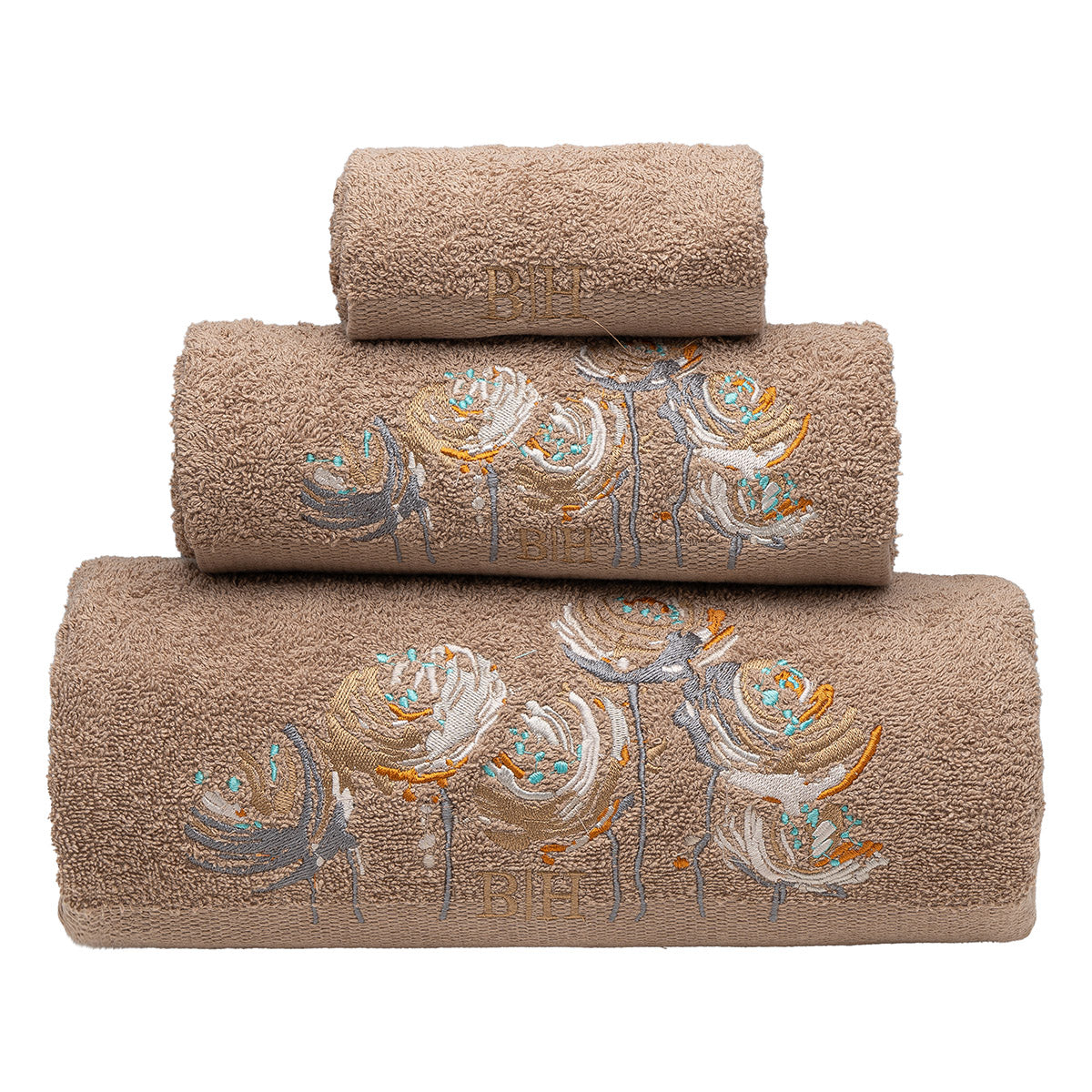 Σετ Πετσέτες Art 3391 Σετ 3 Τμχ Μόκα