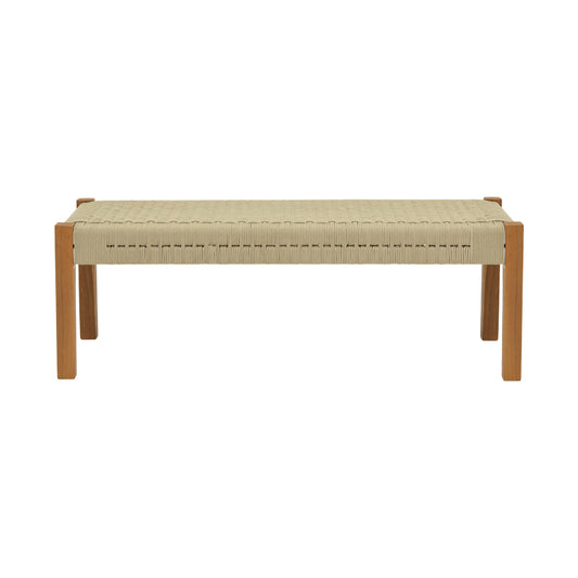 Παγκάκι Uma Teak Ξύλο και PE Σχοινί σε Φυσική Απόχρωση 150x45x40