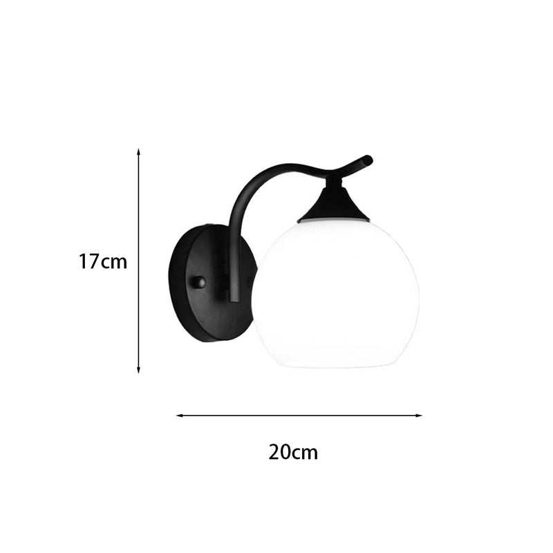 Φωτιστικό Τοίχου-Απλίκα Belinest E27 Μέταλλο - Γυαλί σε Μαύρο-Λευκό 20x14x17