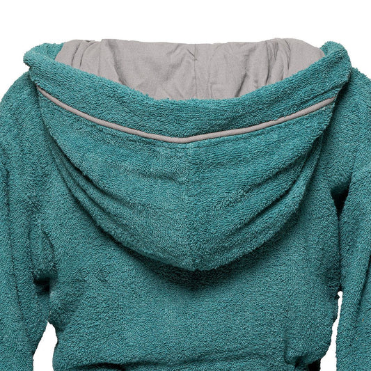 Μπουρνούζι με Κουκούλα Art 3427 Πετρόλ XL