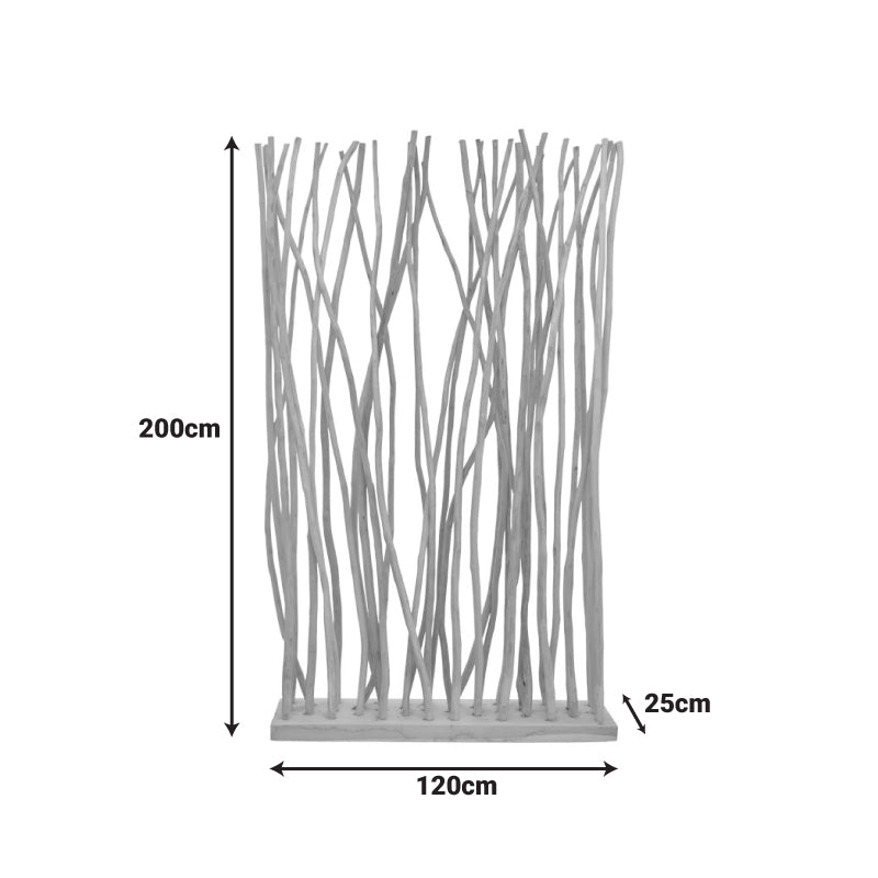 Διακοσμητικό Δαπέδου Barbin Teak-Suar Ξύλο σε Φυσική Απόχρωση 120x25x200