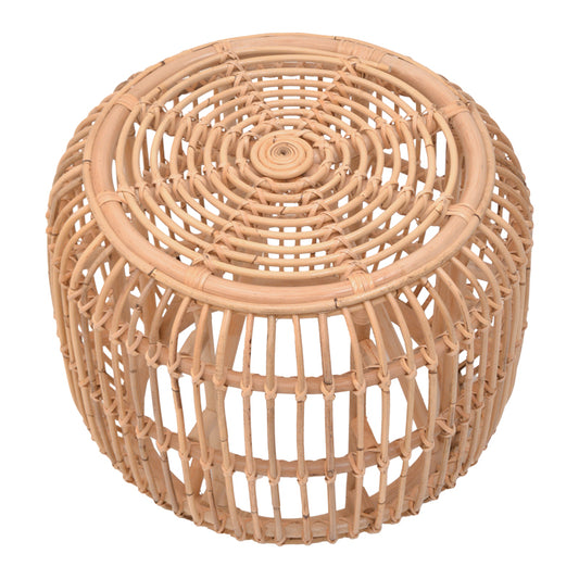 Σκαμπό Rajesty Rattan PE σε Φυσική Απόχρωση Φ60x46