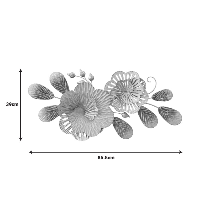 Διακοσμητικό Τοίχου Barney Μέταλλο σε Χρυσή-Λευκή Απόχρωση 85.5x39x5.5