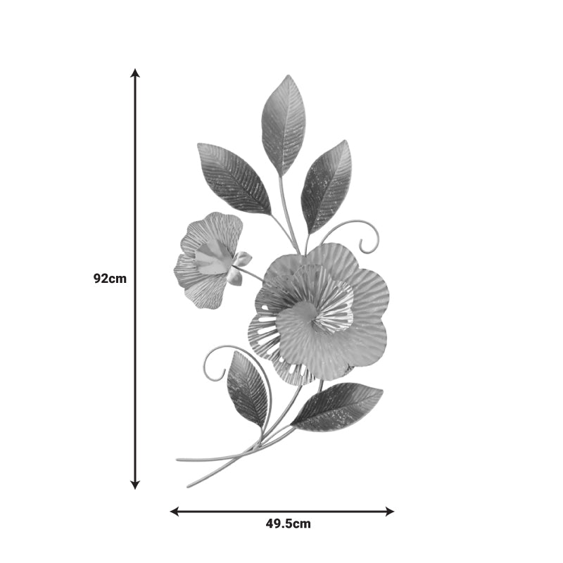 Διακοσμητικό Τοίχου Lux Μέταλλο σε Χρυσή-Λευκή Απόχρωση 49.5x92x7