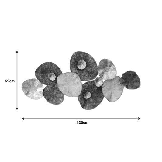 Διακοσμητικό Τοίχου Salie Μέταλλο σε Χρυσή-Ροζ-Κόκκινη Απόχρωση 120x59x7