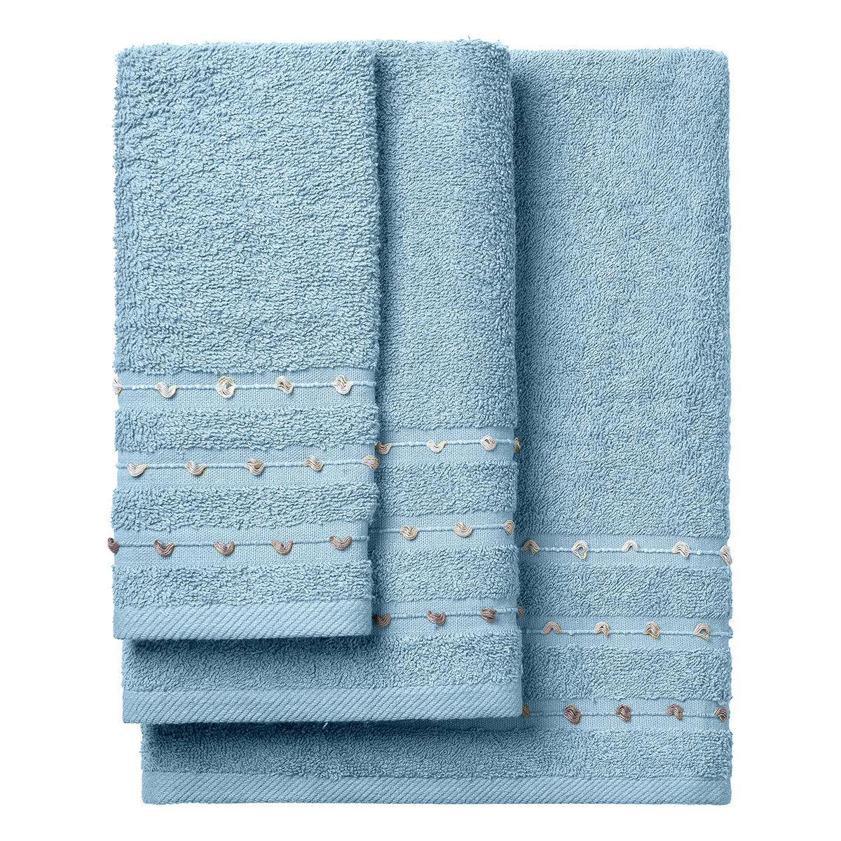 Σετ Πετσέτες Art 3464 Σετ 3 Τμχ Σιέλ