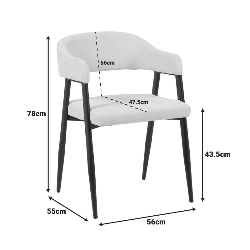 Πολυθρόνα Sezan Ύφασμα Μπεζ 56x55x78