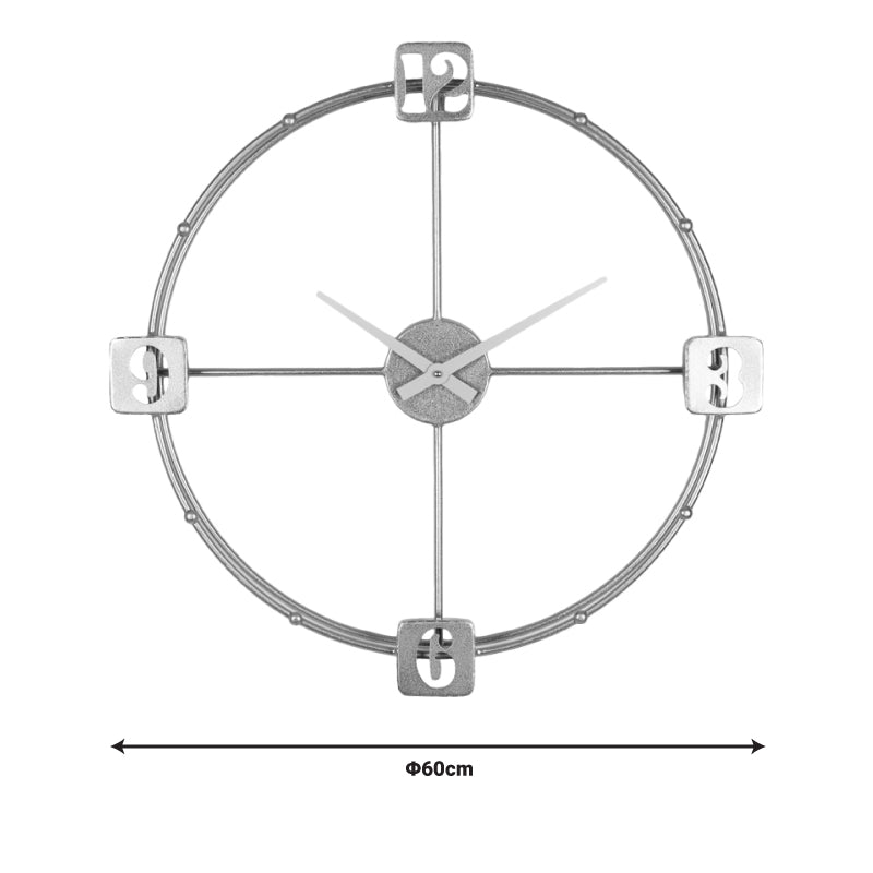 Ρολόι Τοίχου Hunga Μέταλλο σε Χρυσή Απόχρωση 60x7.5x60