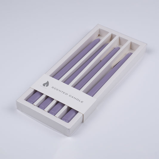 LAVENDER-FIELD 35203 ΣΕΤ 4 Αρωματικά Κεριά Κηροπηγίου Παραφίνης με Άρωμα Λεμόνι - Λεβάντα Μωβ Μ2 x Π2 x Υ25cm