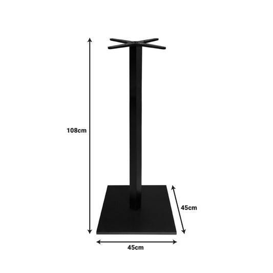 Βάση Τραπεζιού Cabanol Μεταλλική σε Μαύρη Απόχρωση 45x45x108