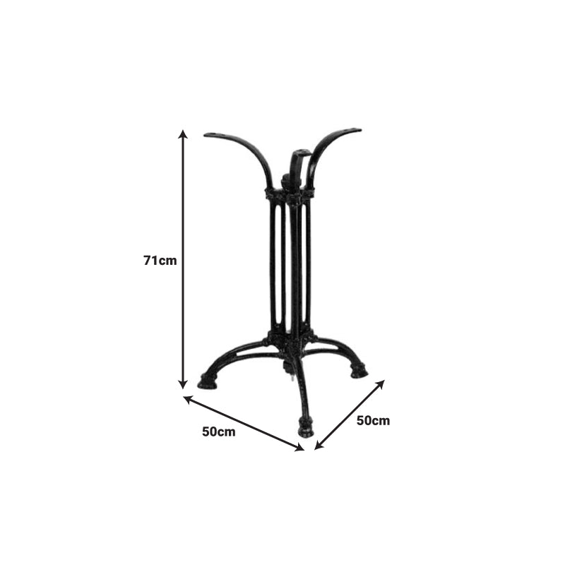 Βάση Τραπεζιού Outil Μεταλλική σε Μαύρη Απόχρωση 50x50x71