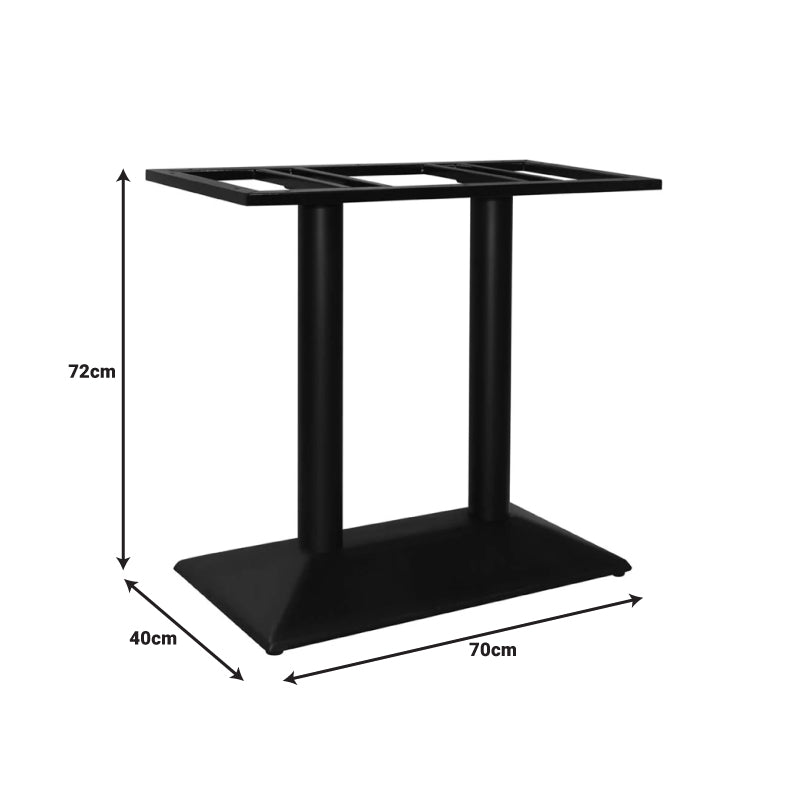 Βάση Τραπεζιού Soutenir Μεταλλική σε Μαύρη Απόχρωση 80x40x72