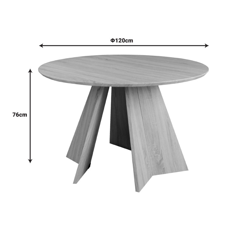 Τραπέζι Bibble MDF σε Φυσική Απόχρωση Φ120x76