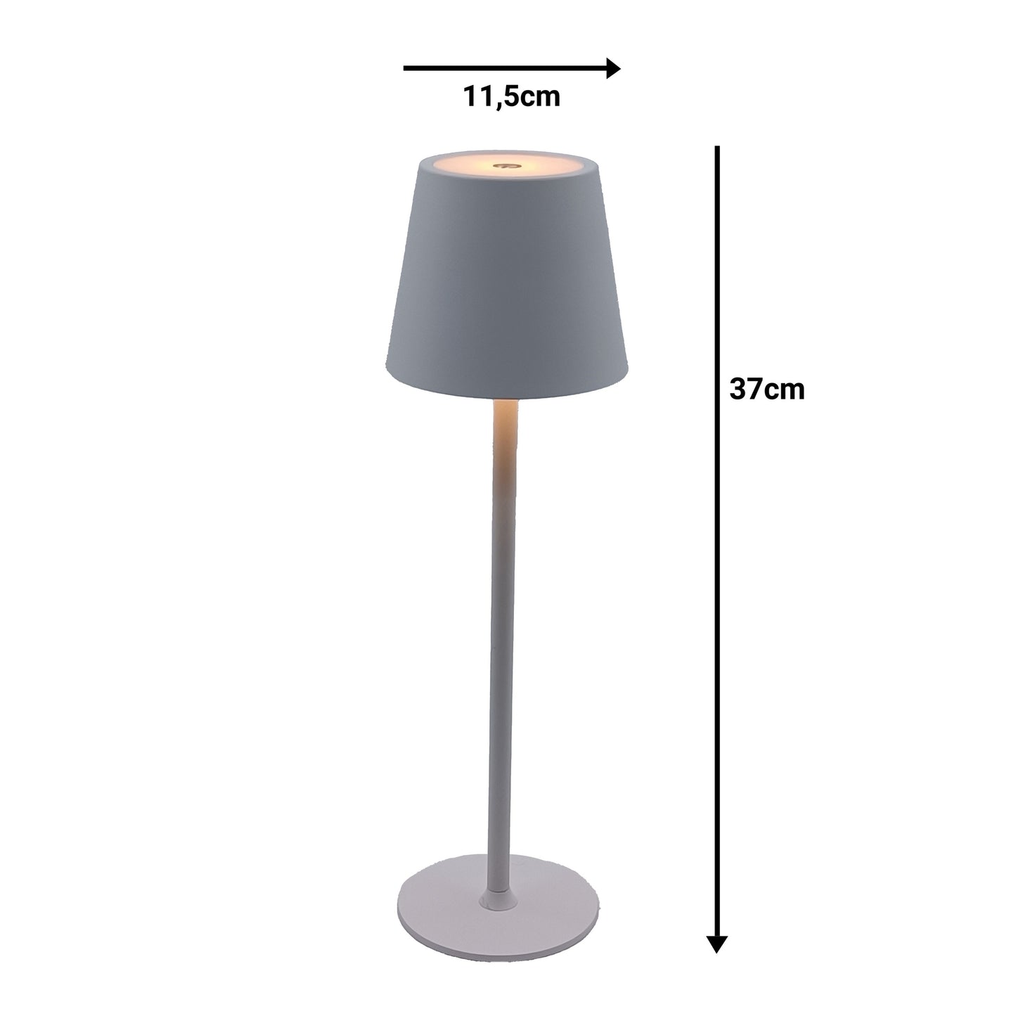 Επιτραπέζιο Φωτιστικό Αφής LED Brave Ι Επαναφορτιζόμενο σε Λευκή Απόχρωση Φ11.5x37