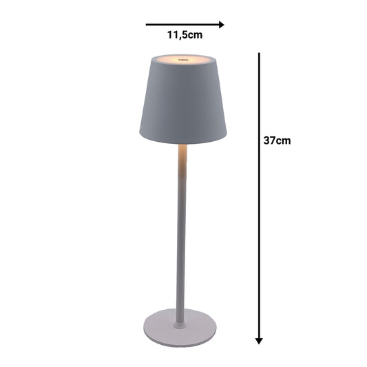 Επιτραπέζιο Φωτιστικό Αφής LED Brave Ι Επαναφορτιζόμενο σε Λευκή Απόχρωση Φ11.5x37