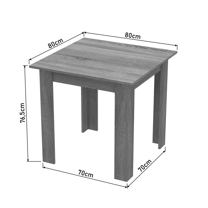 Τραπέζι Manka I σε Sonoma Απόχρωση 80x80x77