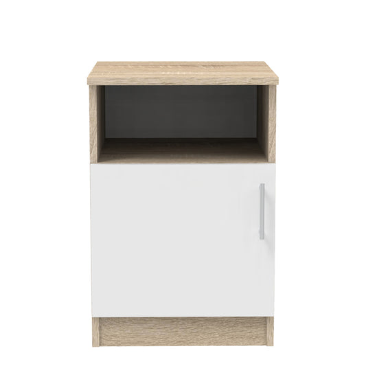 Κομοδίνο Galdi σε Sonoma-Λευκή Απόχρωση 40x45x60