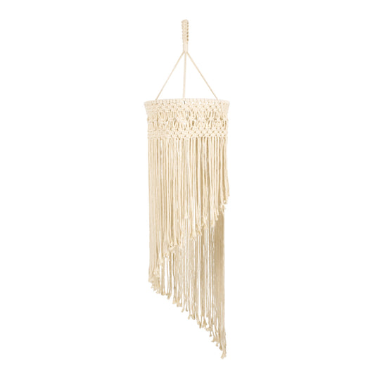 36203 TUNISIA Boho Καπέλο Φωτιστικού - Μακραμέ Πλεκτό Χειροποίητο Μπεζ Σχοινί Μ30 x Π30 x Υ120cm