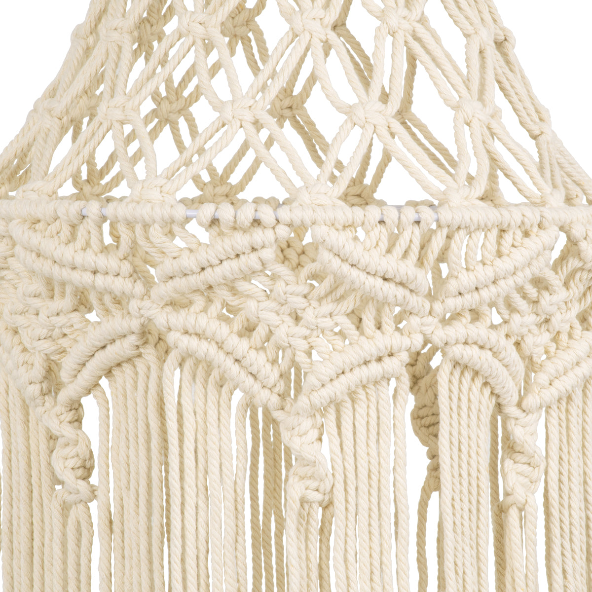 36209 SOMALIA Boho Καπέλο Φωτιστικού Μακραμέ Πλεκτό Χειροποίητο Μπεζ Σχοινί Μ30 x Π30 x Υ90cm